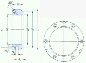 KMTA precision lock nut with locking pin